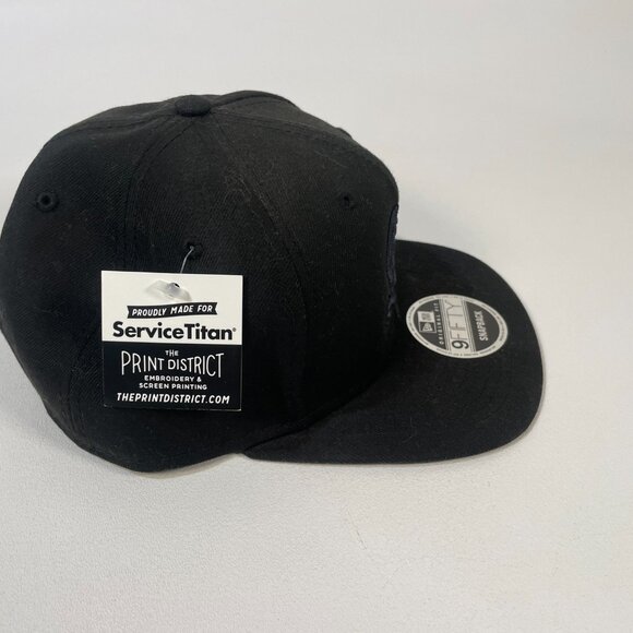 New Era 9FIFTY ServiceTitan Snapback Cap - Black‎ Embroidered Adjustable Hat - Picture 4 of 7